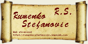Rumenko Stefanović vizit kartica